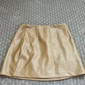 Abercrombie & Fitch Brown Leather Skirt
